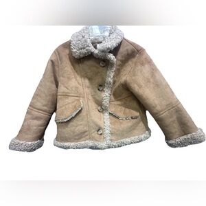 Zara Kid’s Shearling Button-Up Jacket
